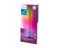 Lampadaire Philips 140 cm - Technologie RGBIC : plusieurs couleurs à la fois pour un effet sympa - Se synchronise sur votre musique - Télécommande incluse