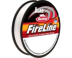 SnelShoppen - 4 Lb Fireline Crystal Pre Waxed Beading Thread 0.12mm Dikte - 50 Yard - Sterk Gelspun Polyethyleen, Geen Knopen, Perfect Voor Sieraden M