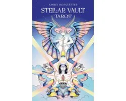 Stellar Vault Tarot: 78 Silver-Edged Tarot Cards, Futuristic Anime & Art Deco Style, Includes 104-Page Illustrated Guidebook