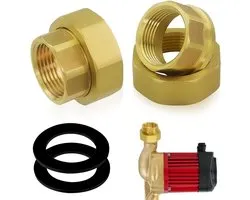 Raccord de pompe 1 1/2 pouce x 1 pouce - Rallonge de robinet avec joints pour chauffage