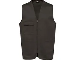 Gilet Unisex L WK. Designed To Work Mouwloos Dark Grey 65% Polyester, 35% Katoen