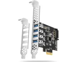 AXAGON PCEU-43RS - PCIe USB 3.0 Adapter - 4 Poorten - UASP - 15-pin SATA Voeding