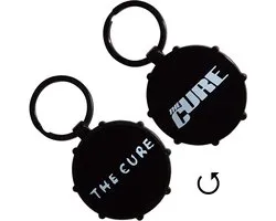 The Cure - Logos Drum Double Sided Sleutelhanger - Zwart