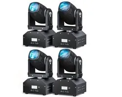 4-Pack RGBW LED Moving Head Licht – Stage Spot – DJ Disco Lamp – Party Verlichting – DMX512 – 270W Krachtig – 4-in-1 RGBW LED