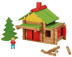 JEUJURA - Coffret de Construction en Bois - Mon Chalet en Bois - 165 Pièces - Convient aux enfants à partir de 5 ans