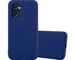 Coque Cadorabo pour Oppo FIND X5 LITE / Reno7 5G en CANDY DARK BLUE - Coque de protection en silicone TPU souple