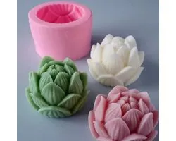 Moule à fleur de lotus en silicone 3D / moule à savon / moule à chocolat / plâtre / béton / bougie / craie de trottoir
