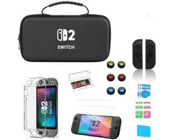 Switch 2 Opbergset - Beschermende Draagtas met Accessoires, Meerkleurig PU+EVA+ABS+Silicone, compatibel met Nintendo Switch 2