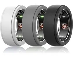 Allecto Plus - Silicone Ring Covers voor Oura Ring Gen 3 - Elastische Beschermhoes - Universele Ringen Maat 6 tot 9 - Maat S - Zwart, Wit en Grijs - Van M - Compatibel - Beschermhoes - Elastisch - Hoogwaardige Kwaliteit