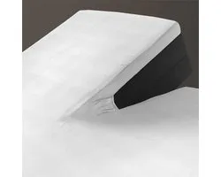 Nice Dreams Split TOPPER Hoeslaken - 180x200 cm - Wit - 100% Katoen