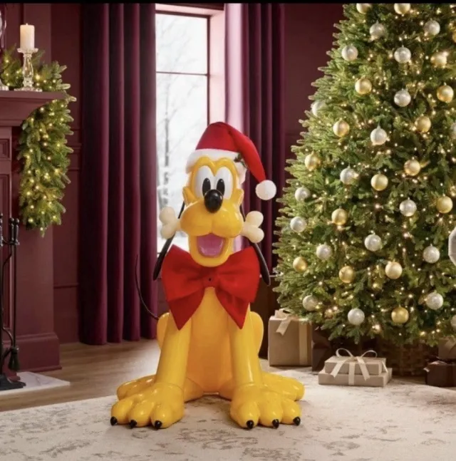 Disney 3.5 FT Animated Pluto Holiday Christmas Animatronic 2026 Home Accents