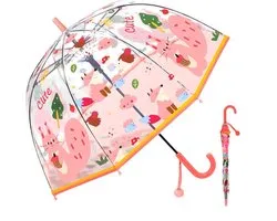Children's umbrella with dome roof light, cute funny design, wind umbrella, umbrella bell shape, transparent, gifts - ShopVlot
