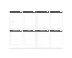 Agenda familial hebdomadaire
