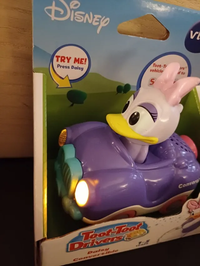 Vtech Toot Toot Driver Disney Daisy Duck Convertible Car Lights Sounds Rare