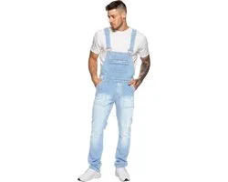 Salopette de Jardin pour Hommes Denim Stonewash - Salopette en Jean Ajustable pour le Travail et les Loisirs