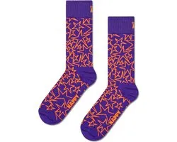 Happy Socks Mega Star Sock - unisex sokken - paars - Unisex - Maat: 41 - 46
