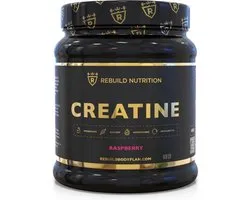 Rebuild Nutrition - Creatine Monohydrate - Framboos smaak - Poeder - Supplement voor Spieropbouw & Conditie Verbetering - Creatine Monohydraat - 80 doseringen - 400 gram