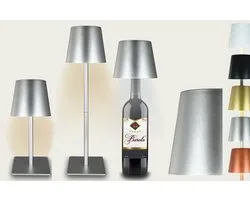 Arca Draadloze Tafellamp ARGENTO - LED - dimmable - geschikt voor buiten IP44 - incl fles adapter - giftbox