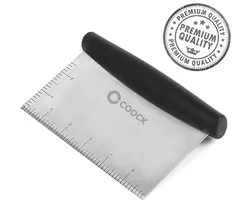 COOCK - Ergonomische Deegsteker RVS - Deegschraper - Pizza mes - Groentesnijder - Cake & Taart Schraper