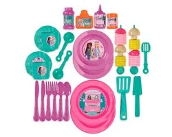 Cefa Toys Barbie Glamping Camping En Barbecuekoffer Roze Kinderen