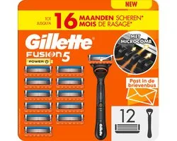 Gillette Fusion5 Power voor Mannen - 1 Gillette Handvat + 12 Scheermesjes