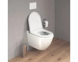 Duravit Starck 3 WC Zitting D-Shape – Soft Close – Quick Release – Urea Duroplast – RVS Scharnieren – Wit Hoogglans