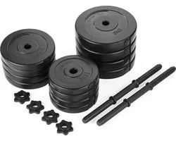 Gymtek® Halterset 40kg - Dumbells Set - Verstelbare Dumbells - 2x Halterstang - 4x 5kg, 4x 2.5kg, 4x 2kg - Halterset voor Krachttraining, Workout, Home Gym, Fitness