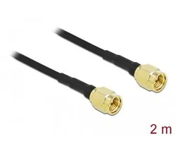 Delock Antenna Cable SMA plug to SMA plug LMR/CFD100 2 m low loss
