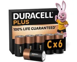 Duracell Plus C - alkaline batterijen - 1,5V, MN1400 - 6 stuks