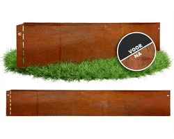 GartenAZ - Gazonrand - Corten staal - 1 m - 20 cm hoog