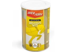 Brewferm® bierkit Belgian Wit - bier brouwen - goudkleurig bier - brouw thuis 15 liter verfrissend en kruidig tarwebier van hoge gisting – bierconcentraat – Craft Beer