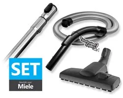 Set tube d'aspiration télescopique + flexible + poignée & brosse combinée adaptés aux séries Miele Guard L1, M1, S1, Complete C3, S8, S6, S8000 et S6000