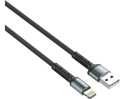 LS64 zwart 2 Meter Geschikt voor: Apple Lightning Kabel naar USB voor Oplader - Cable- Ondersteunt Snelladen Geschikt voor: Apple iPhone 12 / 12 Pro (Max) / 11 / 11 Pro (Max) / SE 2020 / XR / XS Max / XS / 8 / 7 (Plus) / 6 (S) /5 / iPad / Pro / Mini