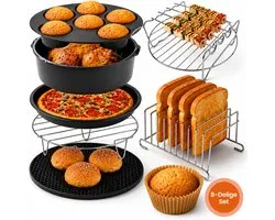 Set Accessoires de vêtements pour bébé Airfryer Goliving - Compatible avec les friteuses Philips Airfryer XL et XXL, Ninja, Tefal et Princess - 50 moules à cupcakes - Moule à pâtisserie - Moule à gâteau - Moule à muffins - Moule à pizza