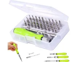 T.R. Tools - 32 delige Precisie Schroevendraaierset - Geschikt voor Laptop / Camera / Smartphone / iPhone / Tablet / Macbook / Brillen / Horloges / Uurwerk - Torx Inbus Platkop Kruiskop - T4 T5 T6 T8 T9 T10 - H1.5 H2.0 H2.5 H3.0 H3.5 H4.0