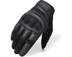 RAMBUX® Airsoft Handschoenen - Tactische Handschoenen PU-Leer - Touchscreen - Verstevigde Knokkels - Paintball & Outdoor - Maat L - Zwart