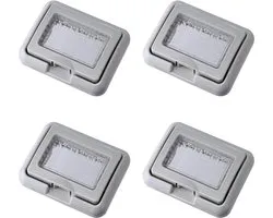 Plaat met deksel 3P houder Stango Idrobox IP55 compatibel met Bticino Matix - waterdichte behuizing - elektrische installatie.