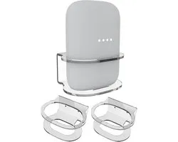 Support Google Nest Audio - Support Mural Enceinte - Rangement Soigné - Pas de Vis Nécessaires - 2 Pièces - Transparent
