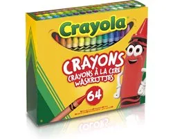 Crayola - Waskrijtjes - 64 Stuks - Inclusief Slijper -Voor Kinderen