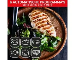 Tefal Optigrill+ GC718D10 - Contactgrill - 6 automatische programma’s - RVS - Inclusief tang - 2000W