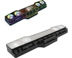 6461773551757 RGB-soundbar voor laptop, dynamische Bluetooth-computerspeakers met verliesvrije geluidskwaliteit, gaming-soundbar met kleurrijke verlichting, USB-gevoede speakers voor pc-monitor