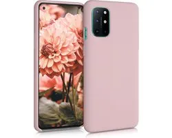 coque kwmobile pour OnePlus 8T - Coque avec revêtement en silicone - Coque pour smartphone en vieux rose