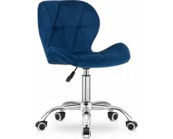 AVOLA - Bureaustoel - ergonomisch - velvet - blauw
