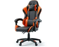 Chaise de gaming – Chaise de gamer confortable – Noir/Rouge – Réglable