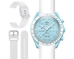 Miimall for OMEGA × Swatch Bioceramic MoonSwatch Band, Soft Silicone Sport Band for Men Women Breathable Lightweight - ShopVlot