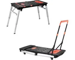 Benelux Select Werkbank Inklapbaar – Werktafel – Workmate – Werktafel Inklapbaar – 7-in-1 Multifunctioneel - 108 x 54 x 78 cm