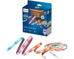 Philips Smart Lighting - LED strip - Lengte: 20m - RGBIC - Gekleurd en instelbaar wit licht - Muzieksynchronisatie - Werkt met de WiZ app - Wifi