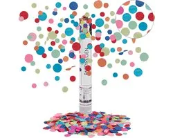 confetti kanon - 6-8 m effecthoogte - carnaval - papier - 40 cm - gekleurd
