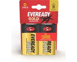 Energizer Eveready Gold - Batterijen - D (LR20) - Alkaline - 1.5V - 2 stuks