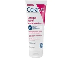 CeraVe Eczema Relief Moisturizing Cream met Colloïdale Havermout, Shea Butter & Vitamine E (236ml)– Intensieve Hydratatie voor Droge en Jeukende Huid – Steroïdvrij & Parabeenvrij – 236 ml